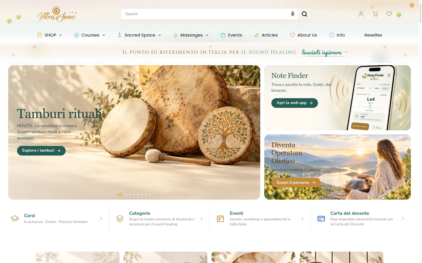 VibraSonic homepage: ritual drums and sound healing instruments